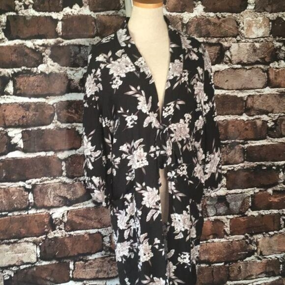 Spiritual Gangster Swim Coverup Black Floral OS - Picture 7 of 8